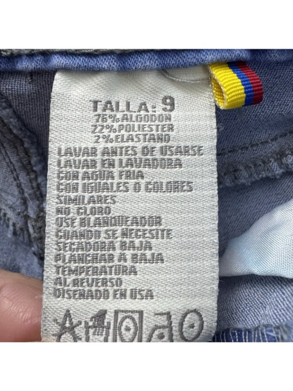 Mitzi Michel Juniors Size 9 High Rise Skinny Jeans Blue Stretch USA Made - Picture 10 of 12